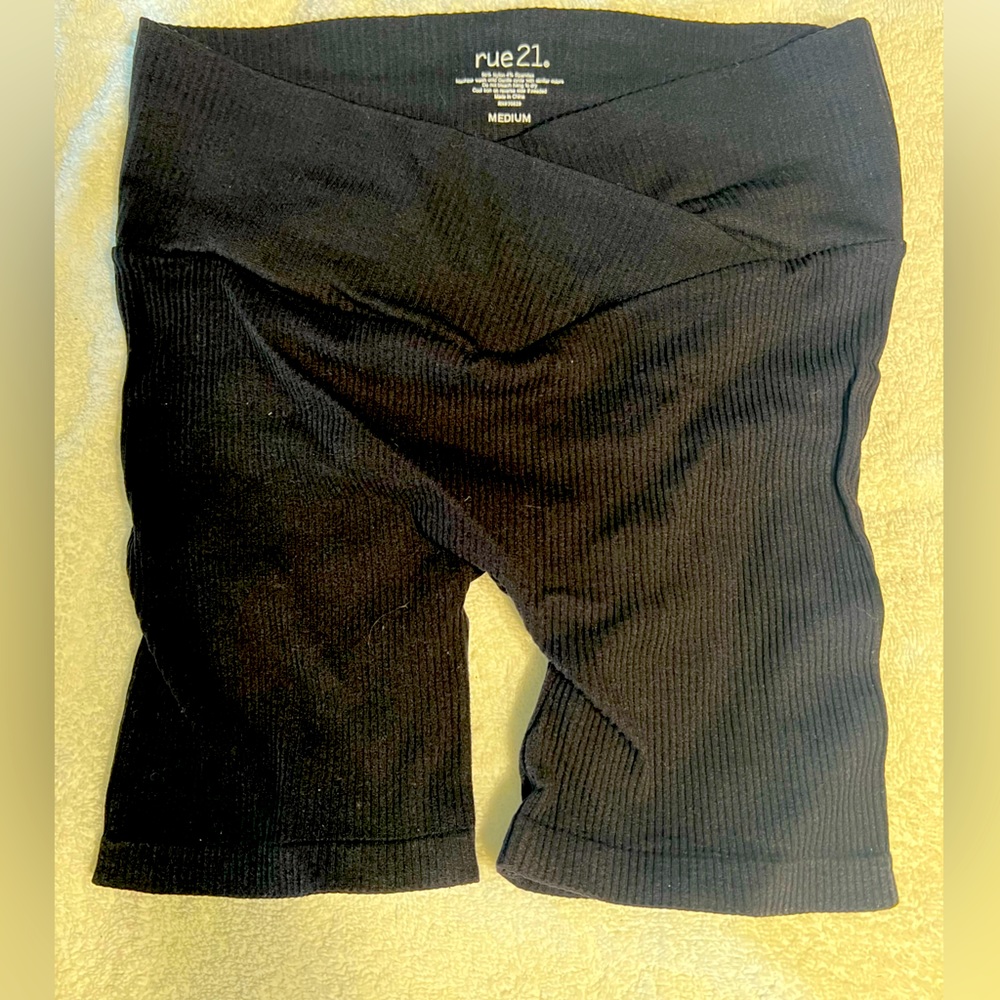 Black legging shorts